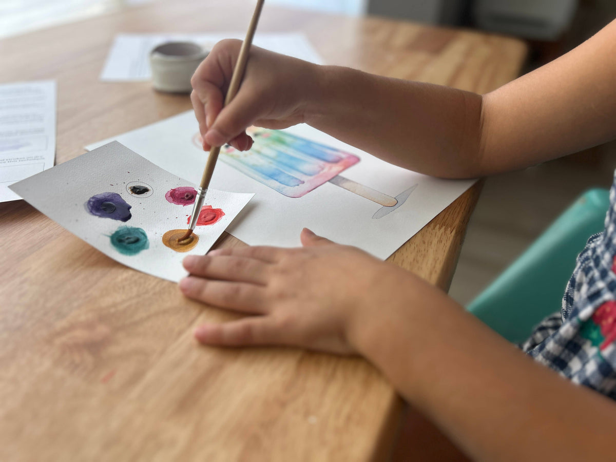 All-in-One Kids Watercolor Kit Beginner Mess Free- Butterfly