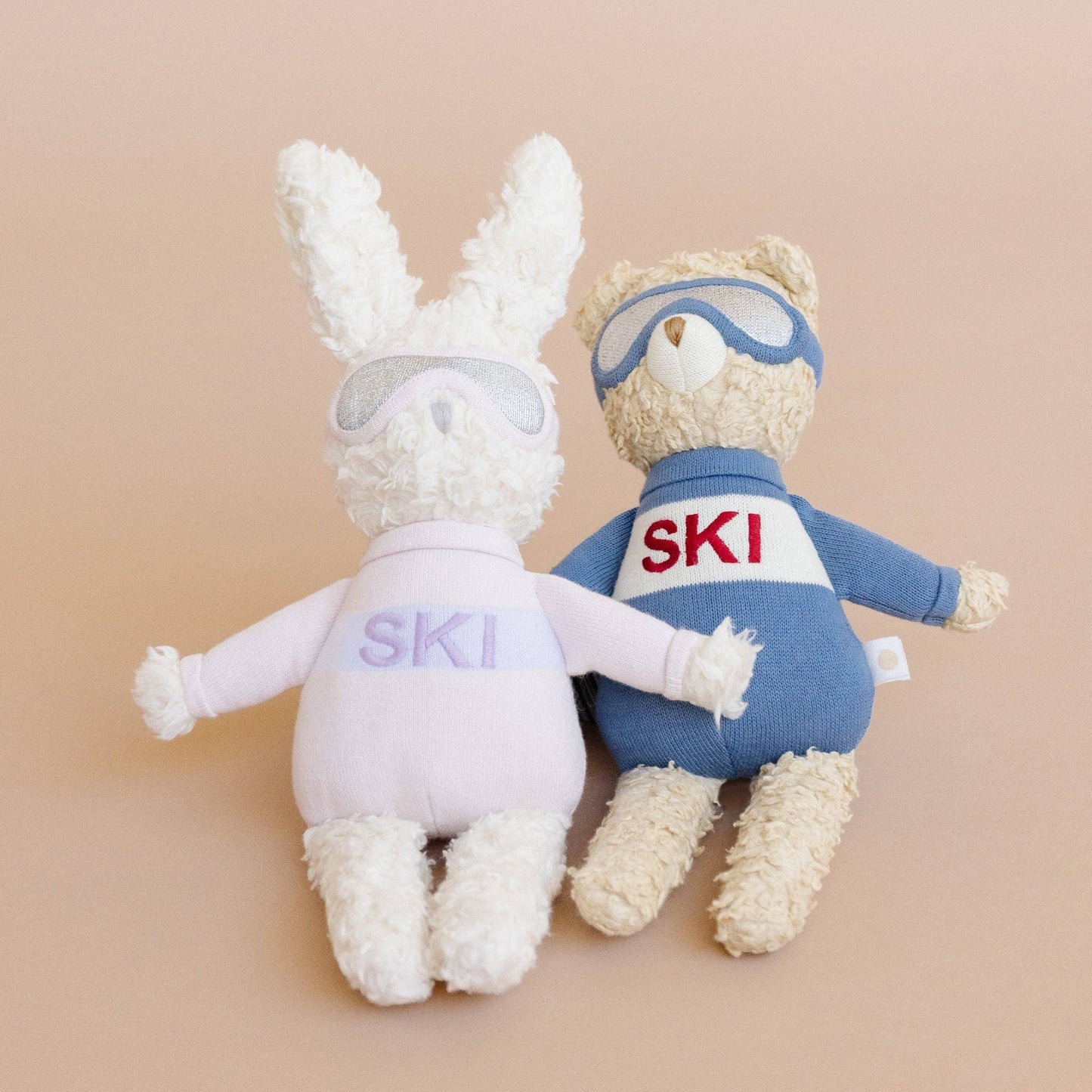 Plush Bunny Ski Toy Baby Kid Stuffed Animal Snow Resort Gift