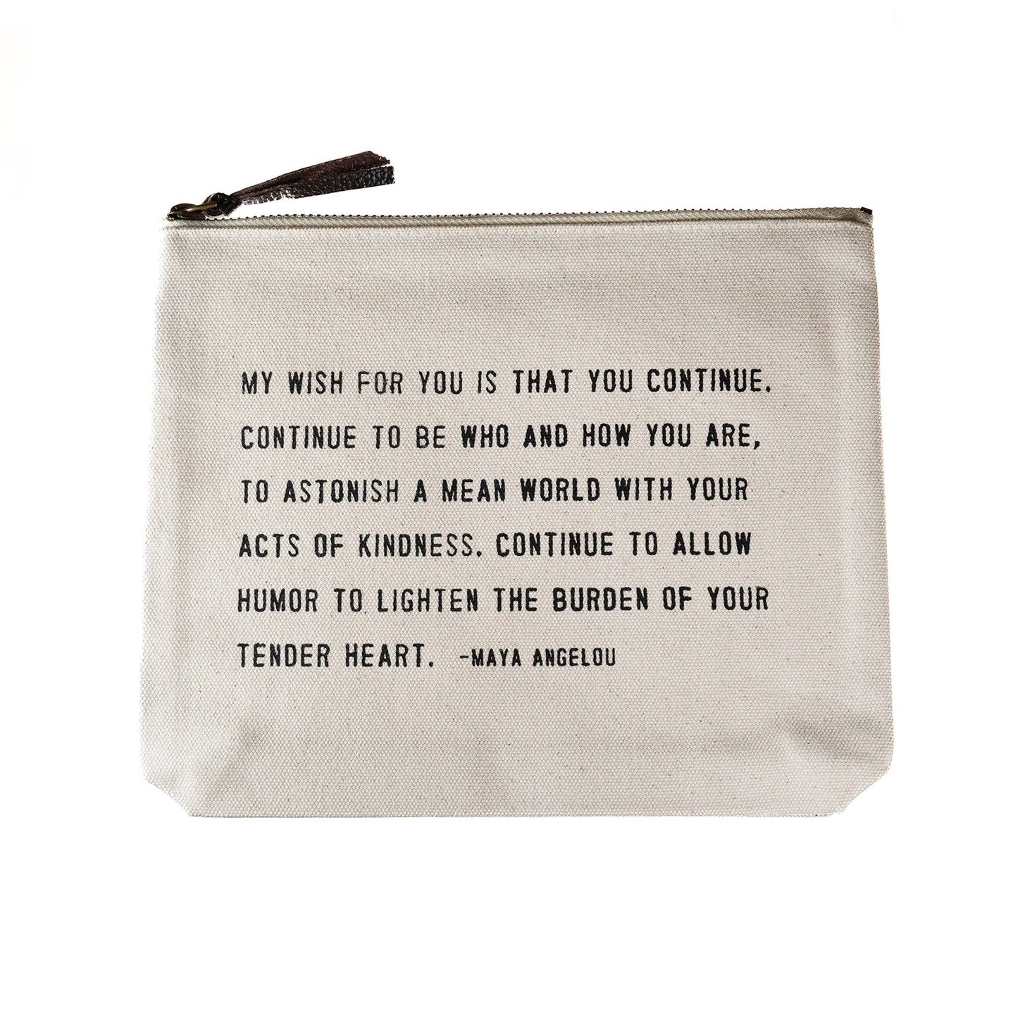 My Wish For You (Maya Angelou) Canvas Zip Bag
