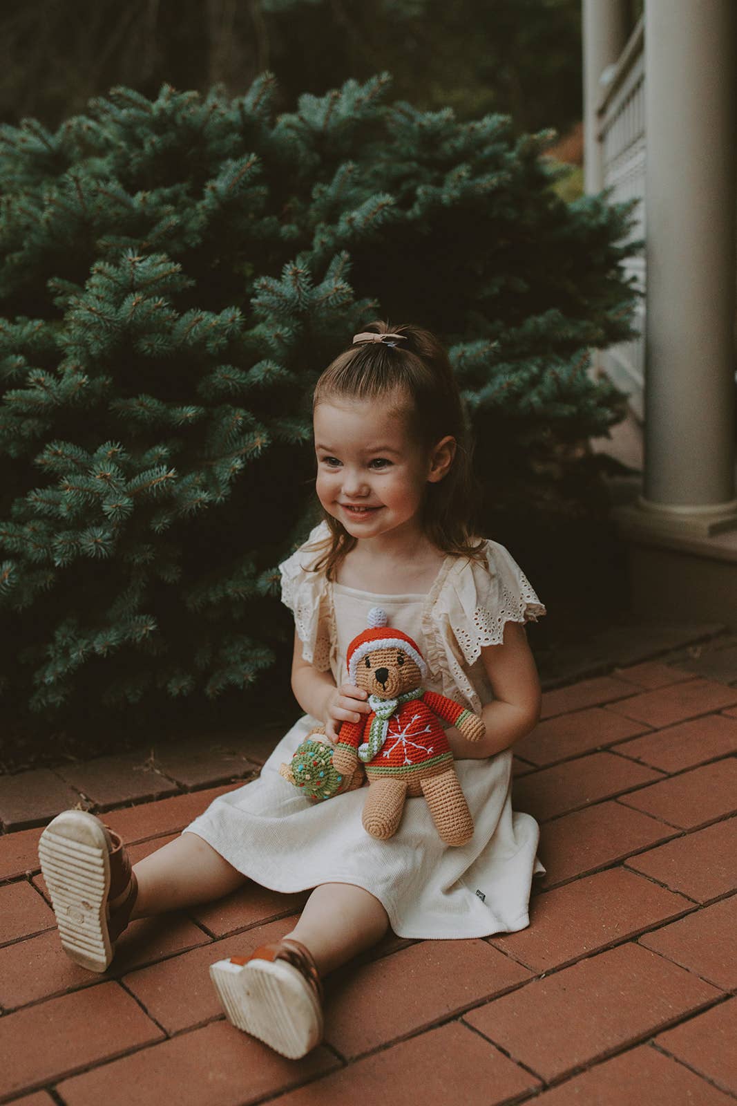 Christmas Teddy Bear β Handmade Organic Cotton Holiday Plush