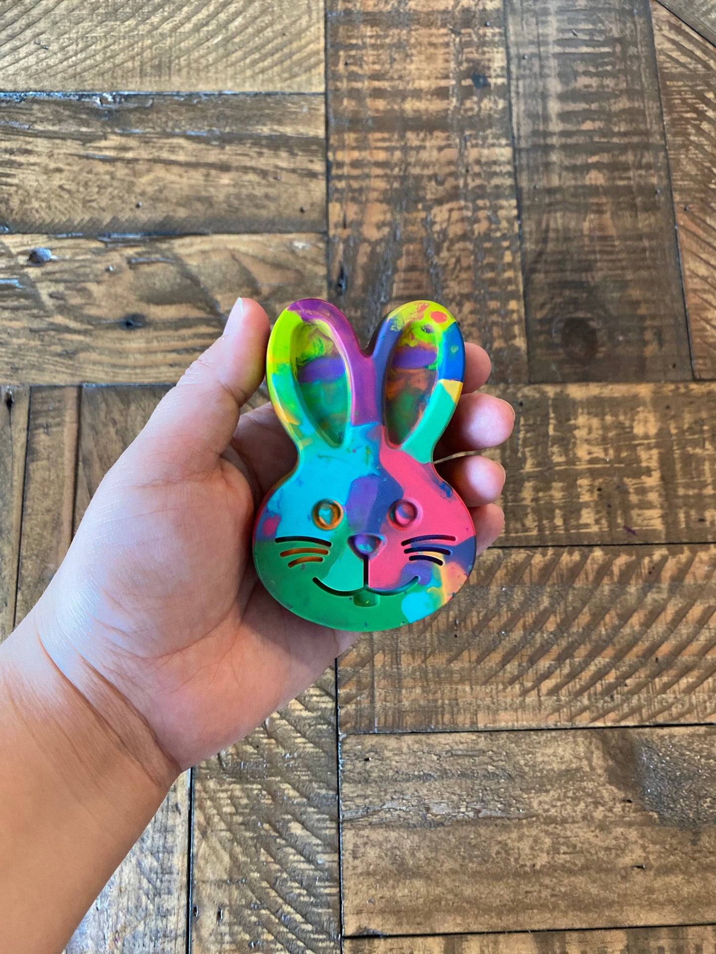 Large Crayon Bunny - Handmade Non-Toxic Kids Easter Gift