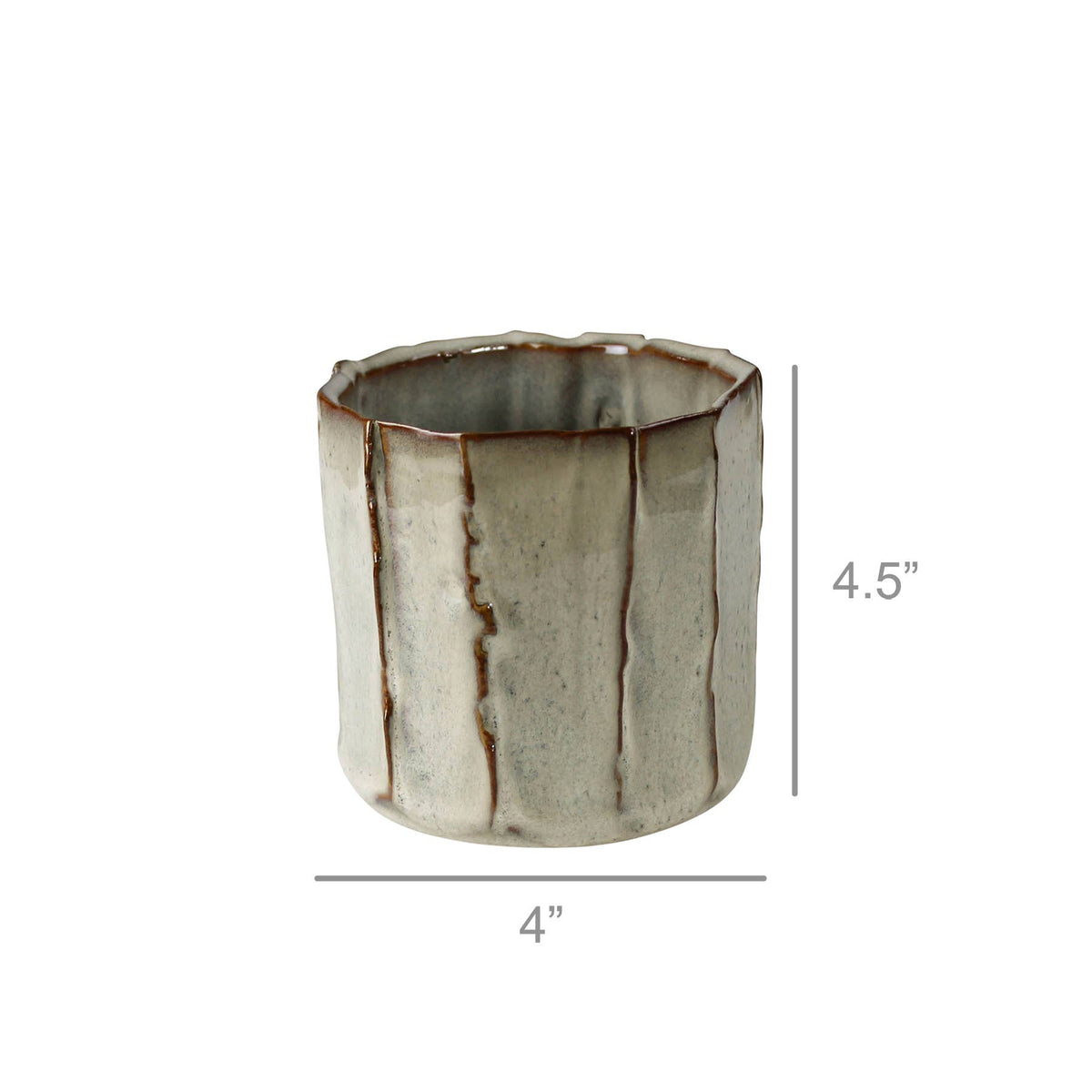 Chemi Cachepot, Ceramic - Med