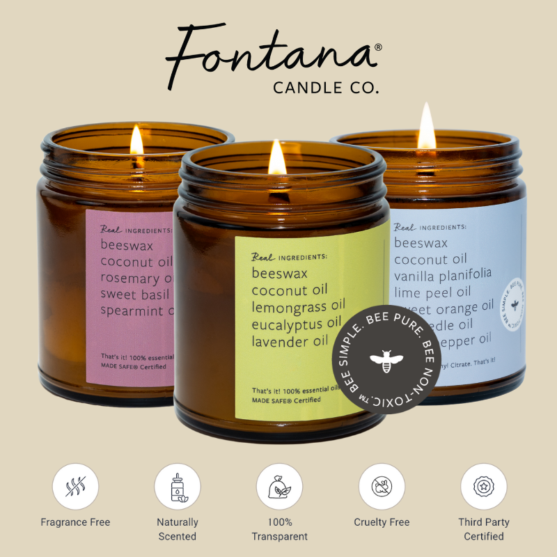 Spiced Latte Essential Oil Beeswax Jar Candle: Non-Toxic