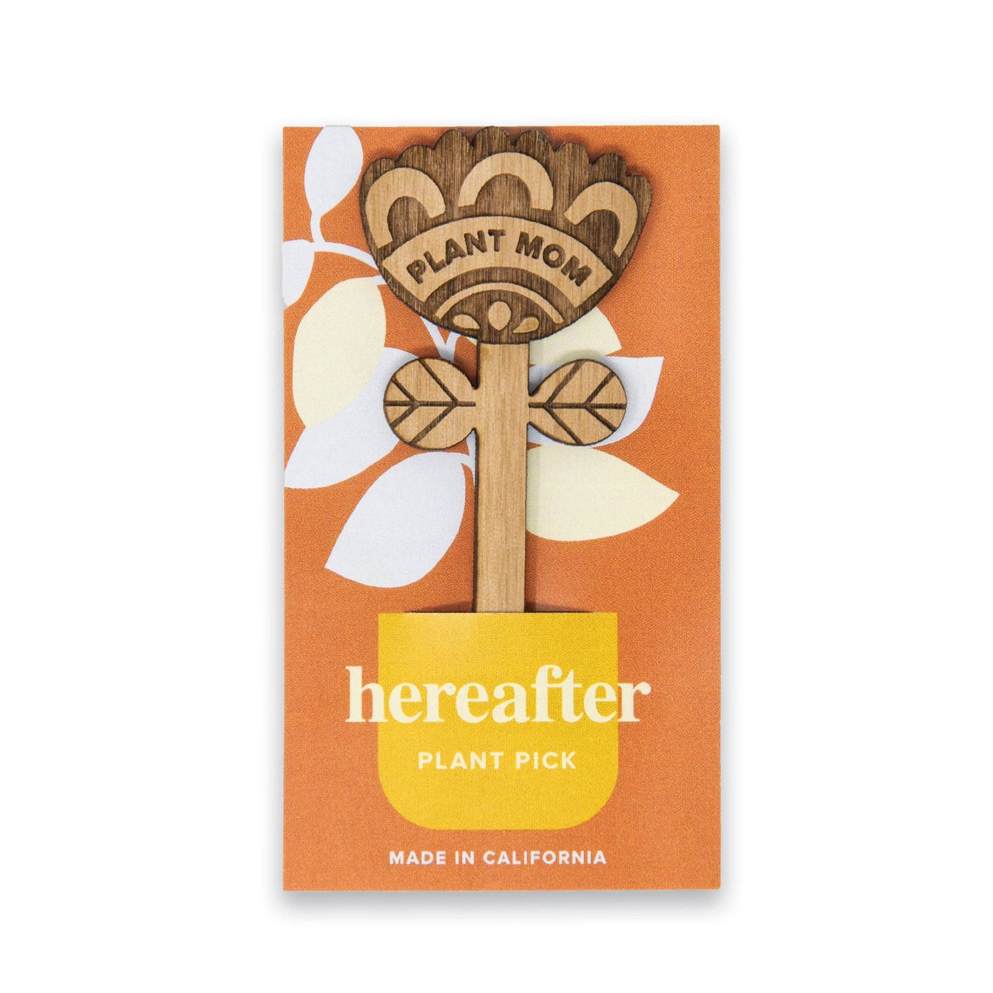 Plant Mom Flower Wood Plant Pick