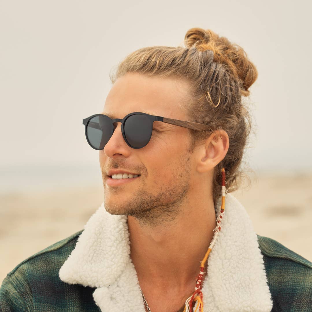 BP10271 - Aren - Matte Onyx / Walnut Wood / Smoke Polarized