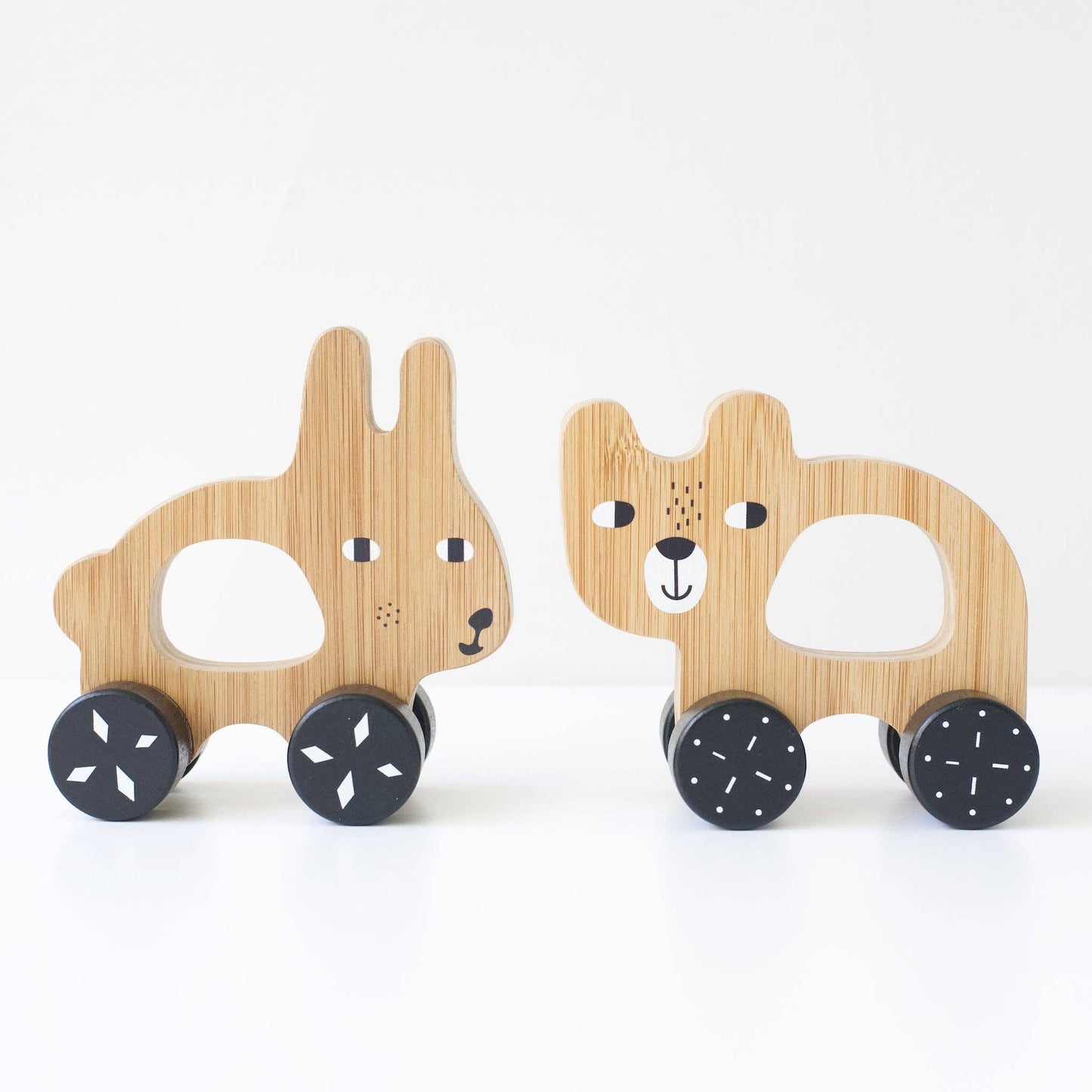Bunny Push Toy - Wooden Roll Along Toy for Baby & Toddler