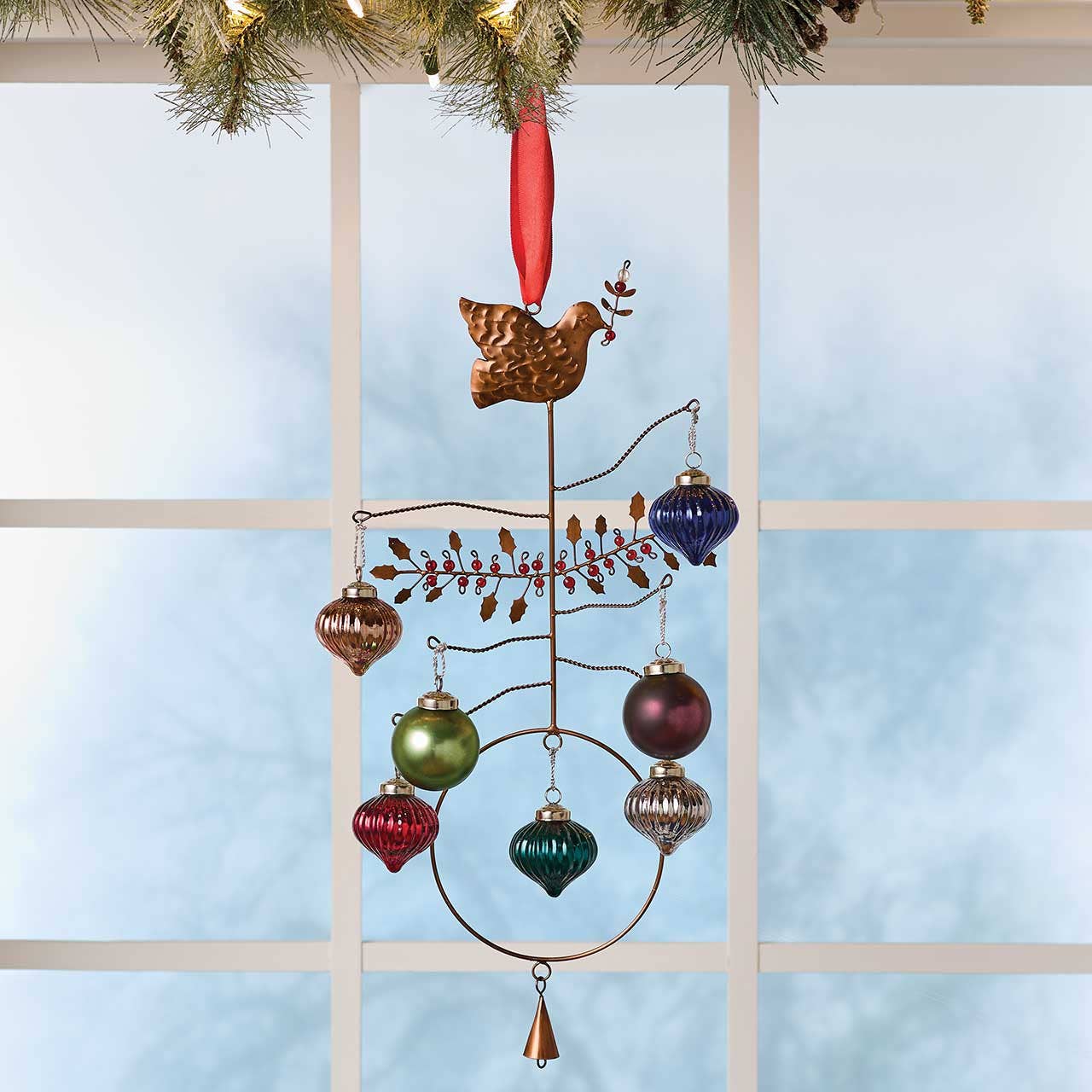 Peace Dove Holiday Ornament Mobile