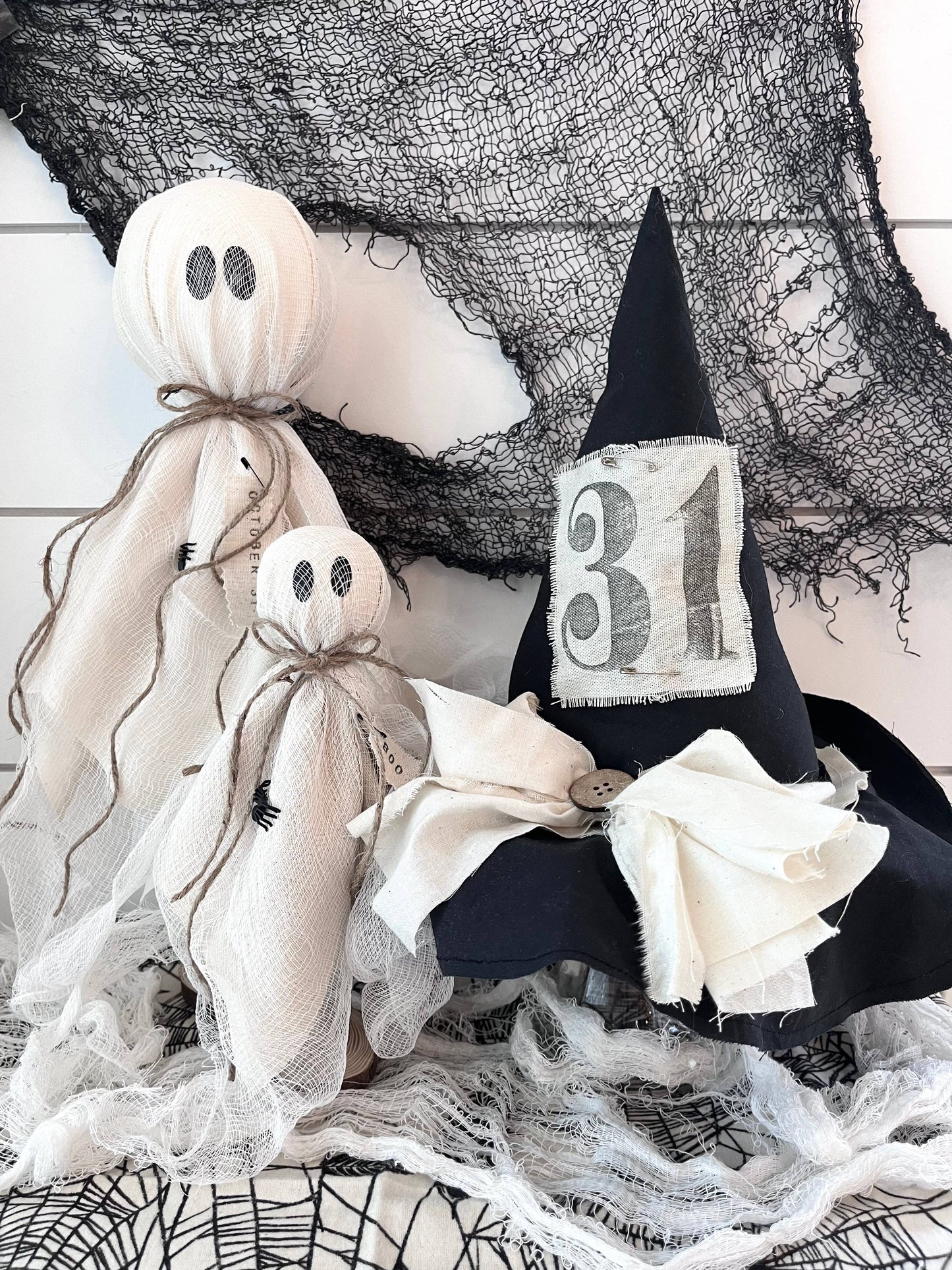 Primitive Witch Hat Black, Handmade Halloween Home Decor