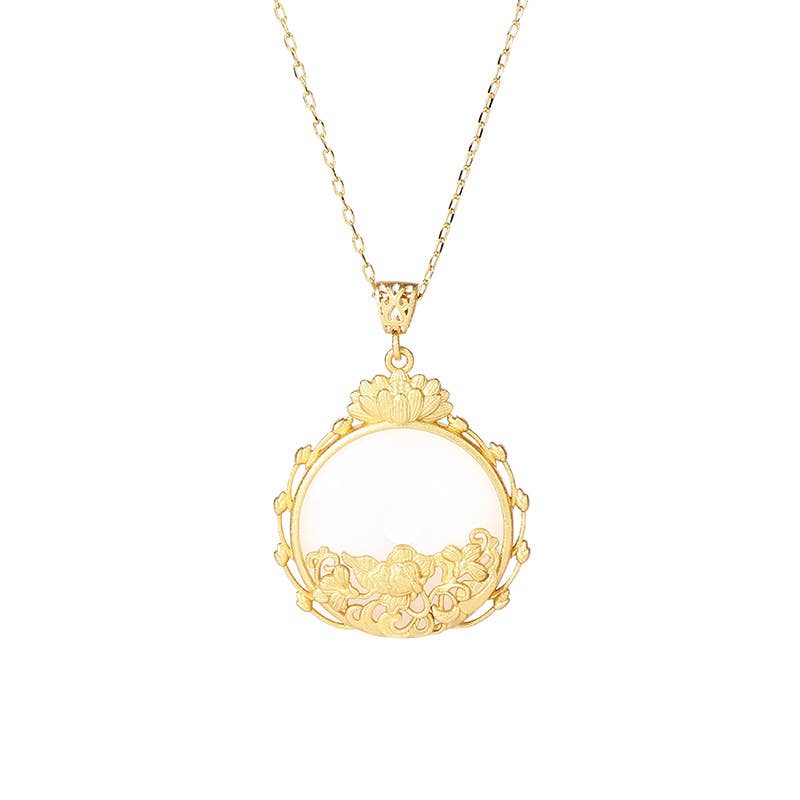 Golden Lotus Garden Necklace