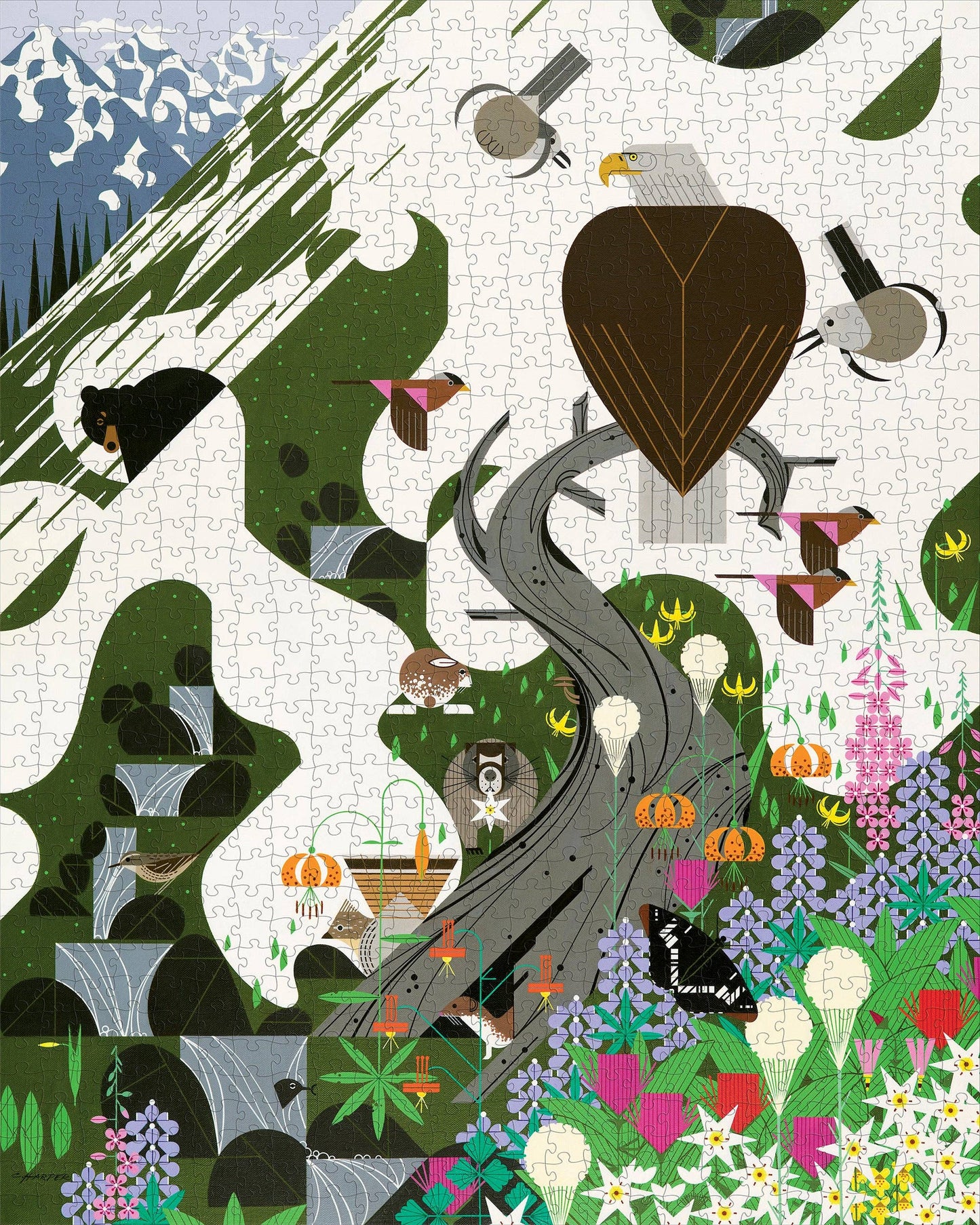 Charley Harper: The Alpine Northwest 1000-piece Jigsaw Puzzle