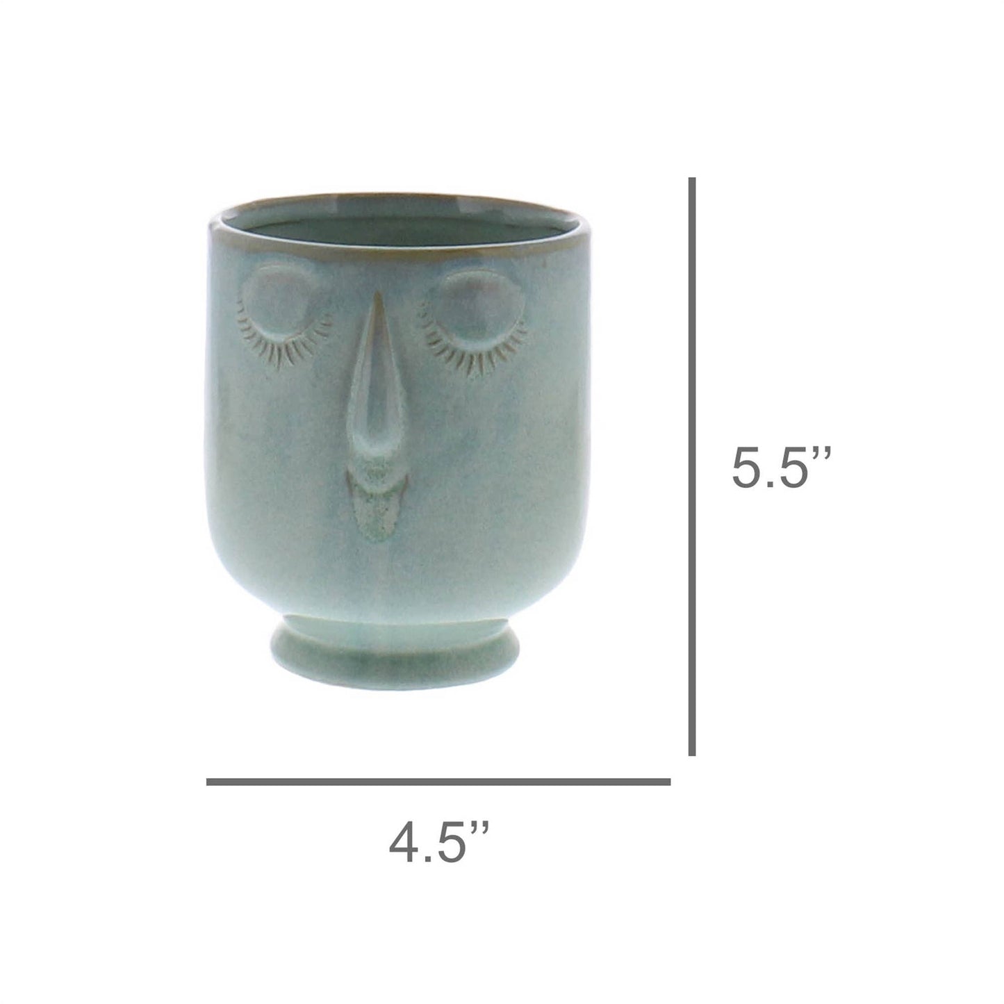 Celia Cachepot, Ceramic - Lrg - Teal
