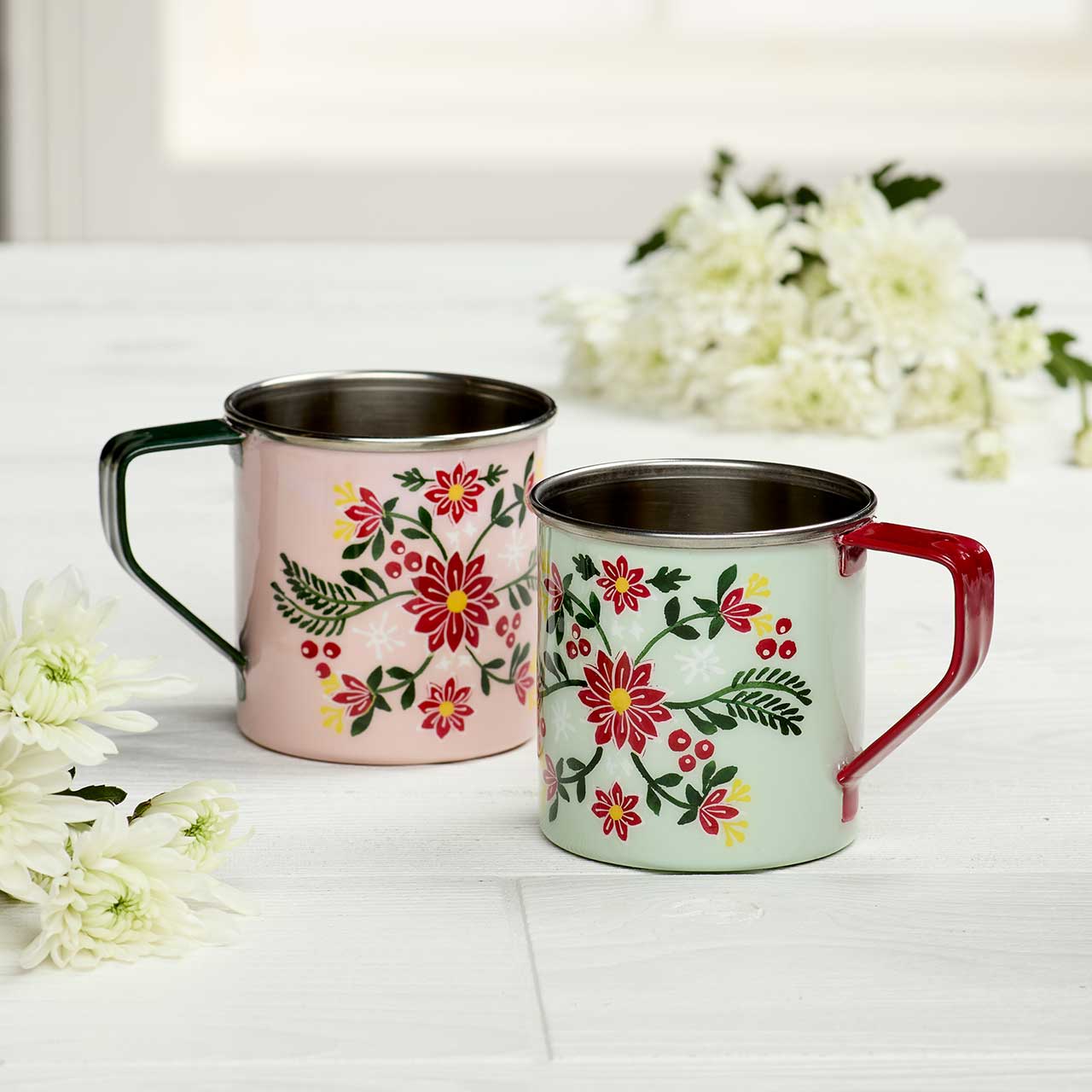 Festive Kashmiri Mugs - Set of 2