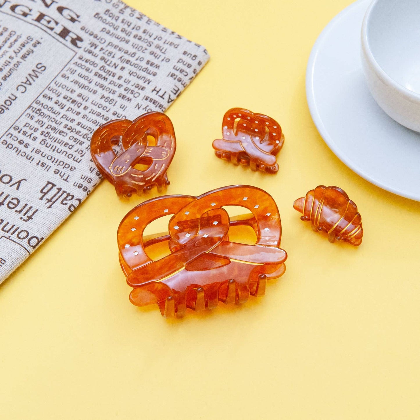 Small Croissant Hair Claw Clip