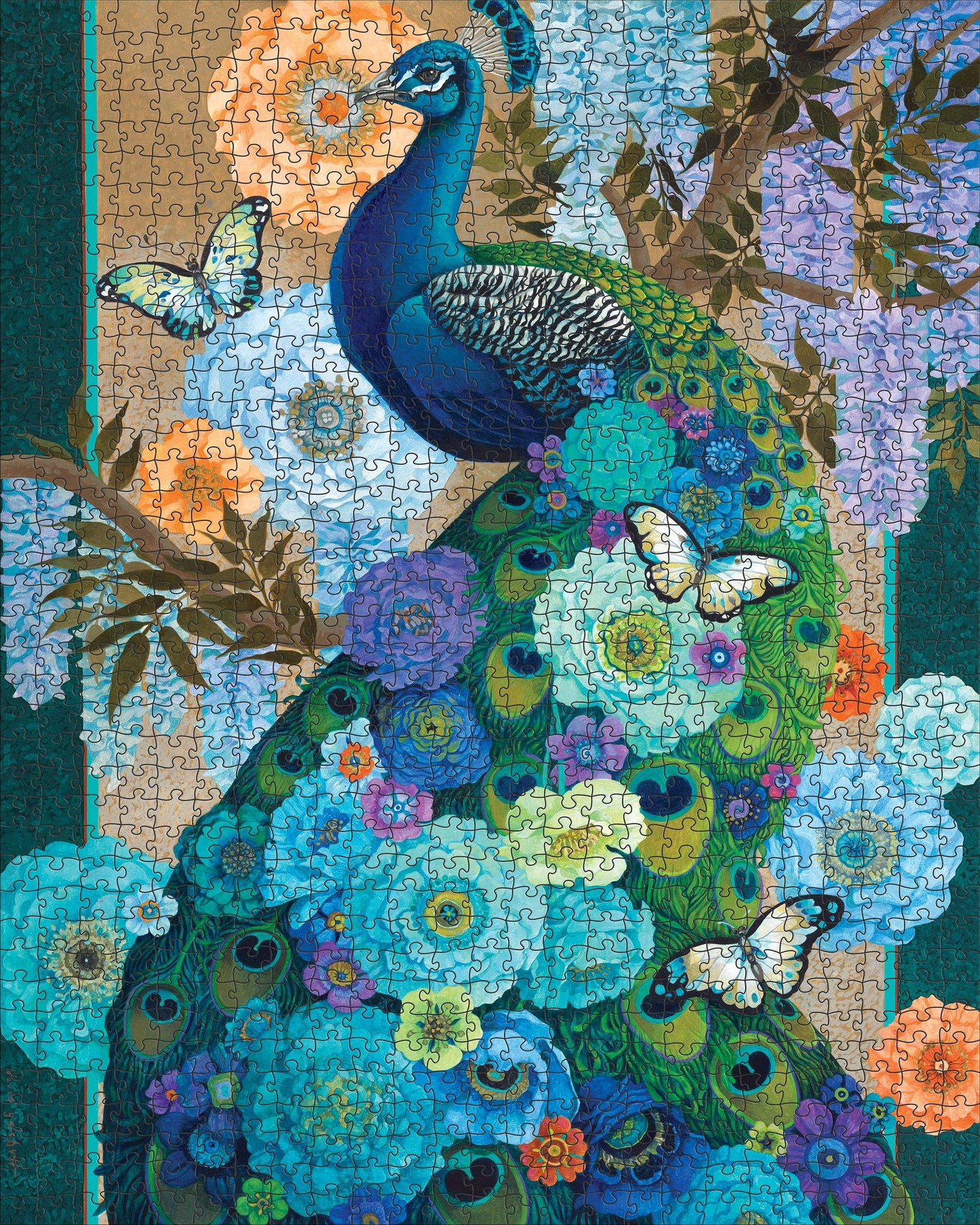 David Galchutt: Floral Peacock 1000-Piece Jigsaw Puzzle