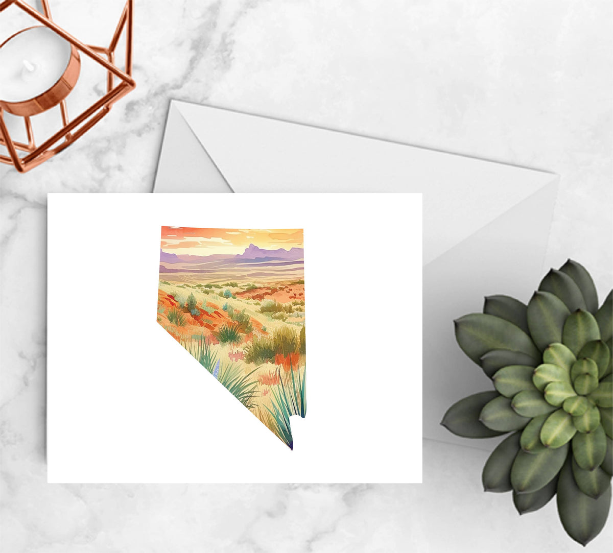 Nevada Desert Watercolor Notecards - Boxed Notecards