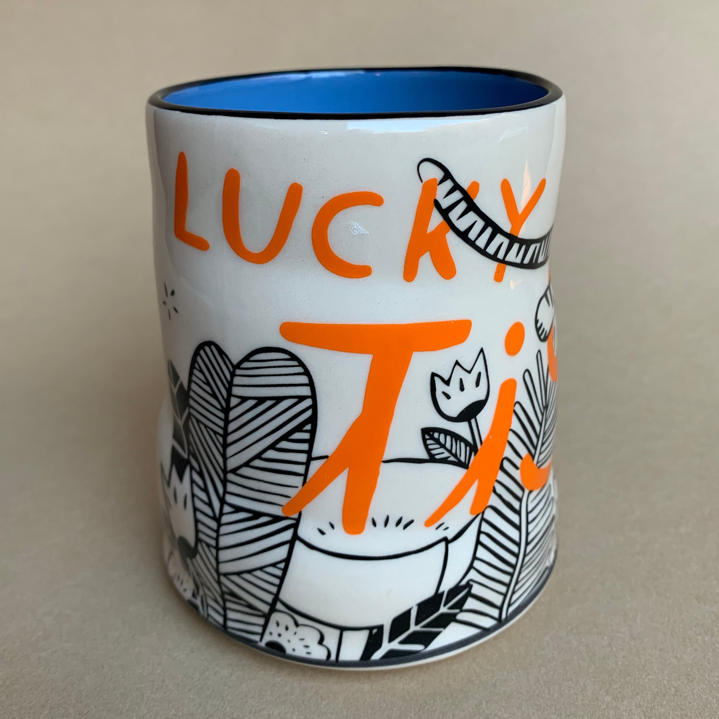 Lucky Tiger Cup - XLarge Ceramic Mug - Father's Day