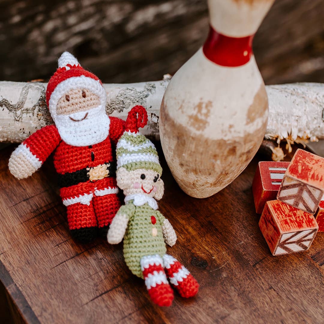 Santa Ornament – Handmade Organic Cotton Holiday Décor