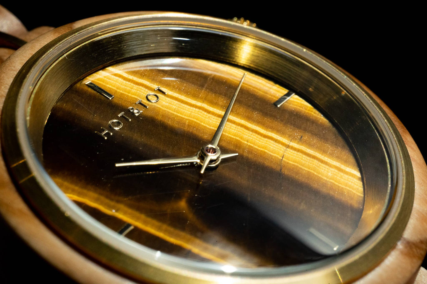 AVALON | Wood watch women | Tiger's eye Stone | Sustainable