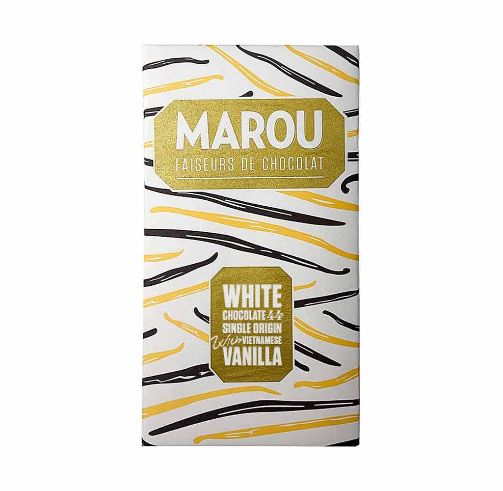 Marou White Chocolate with Vietnamese Vanilla 44%, 80g