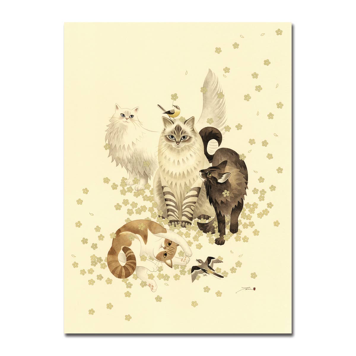 Superiority Cats Foil Blank Card