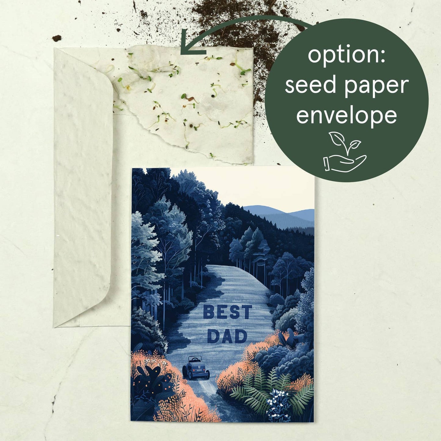 Best Dad Neat Lawn | Father's Day Greeting Card