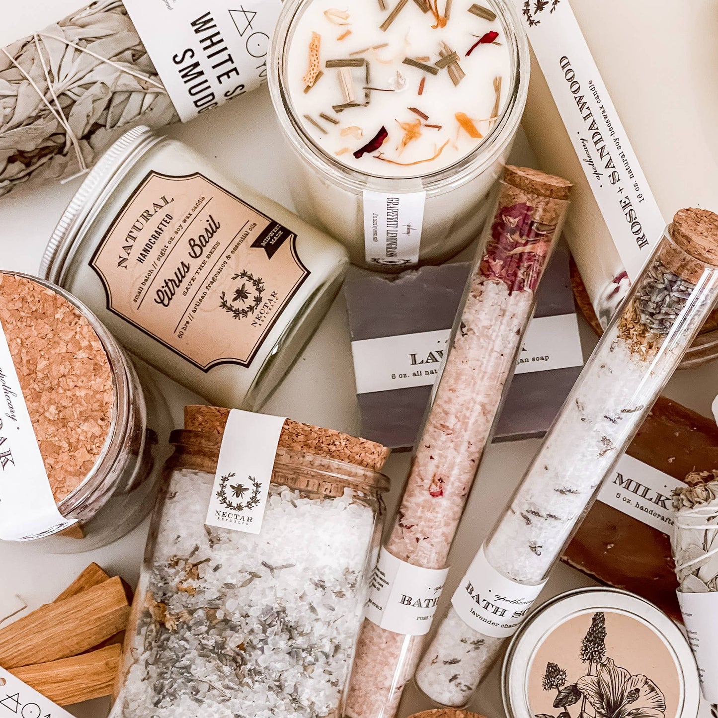 Lavender Chamomile Large Bath Soak | bath salts summer tea