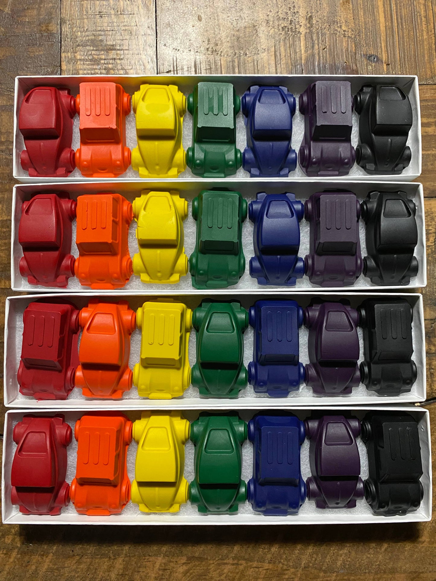 Cars Crayon Set - Handmade Non-Toxic Kids Gift