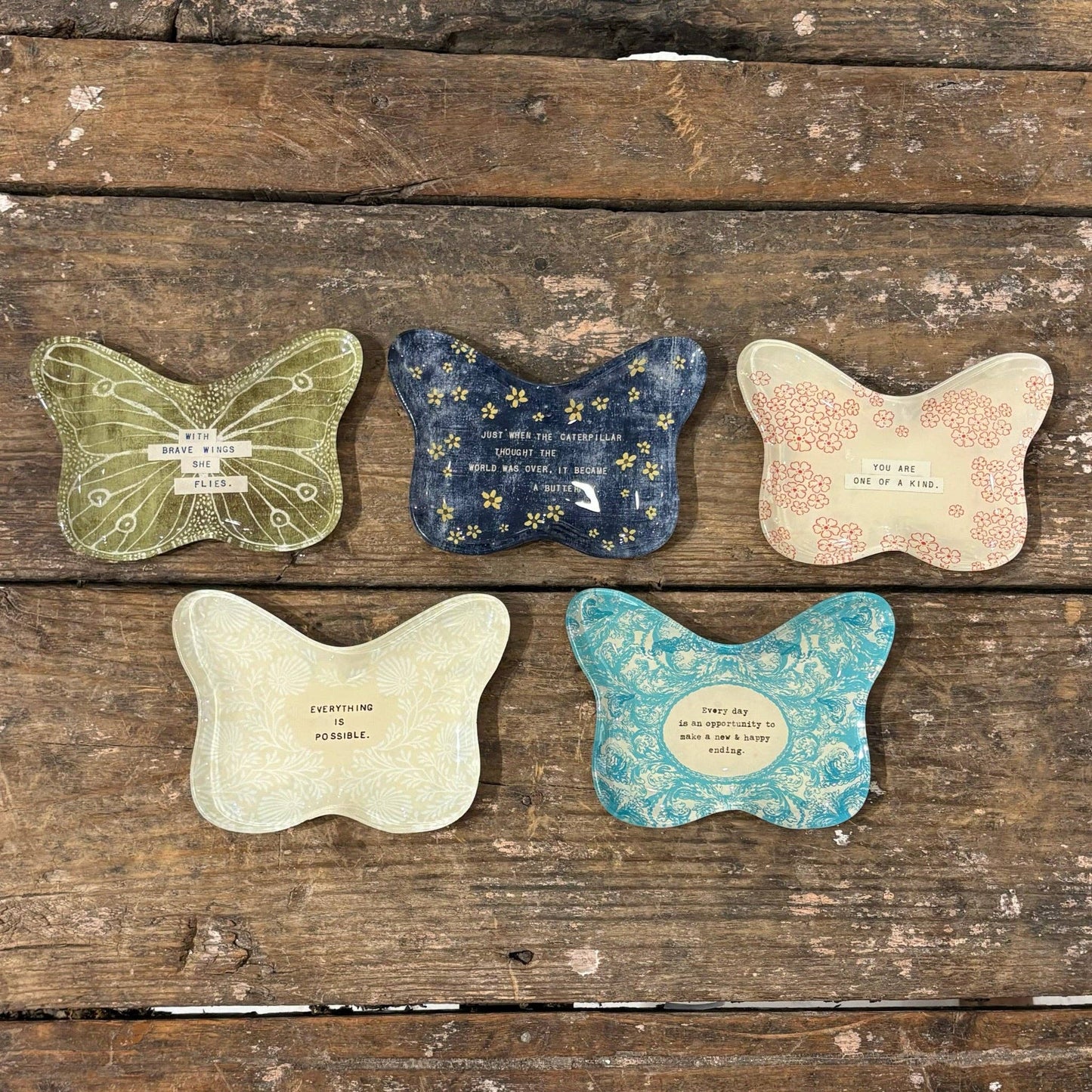 You Are One Of A Kind Small Butterfly Decoupage Plate
