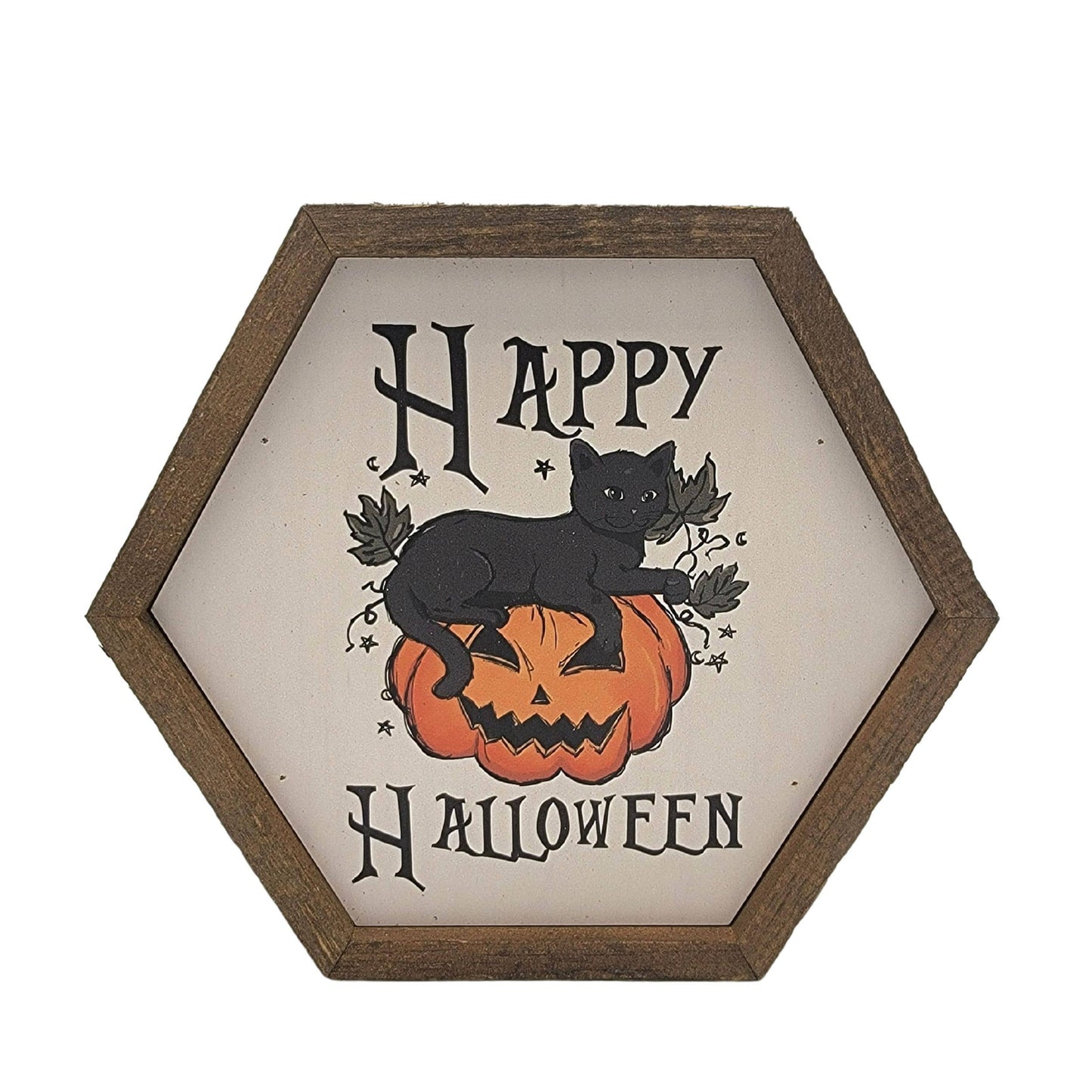 Happy Halloween Fall Décor Sign - Hexagon Signs
