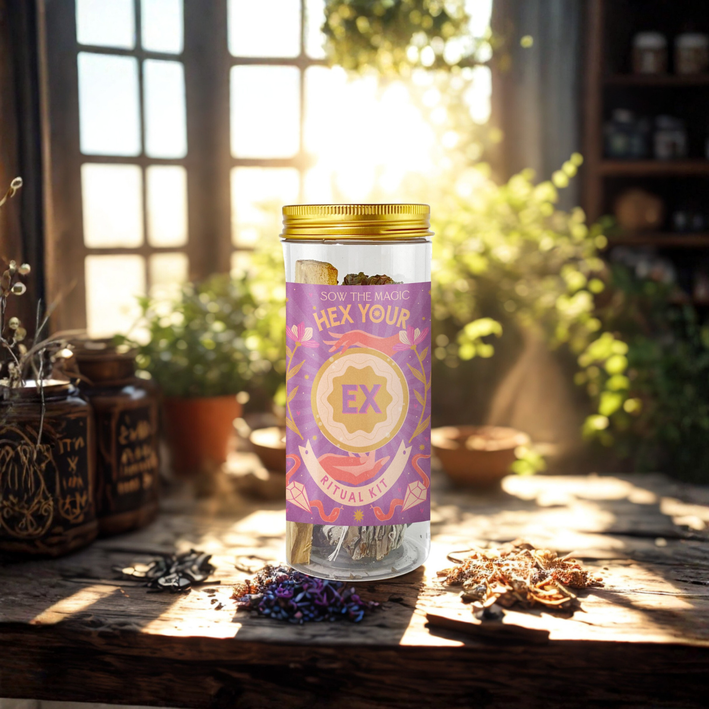 Hex Your Ex Ritual Kit with Opalite, Palo Santo + Sage