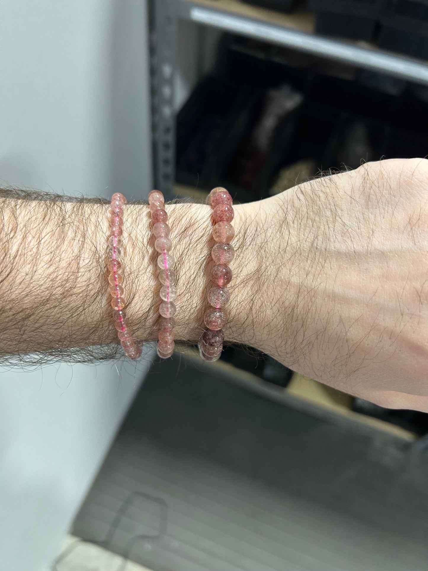 Strawberry Quartz Bracelet 4mm/6mm/8mm - Crystals & Stones