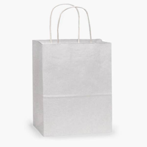 White Kraft Retail Paper Shopping Bags