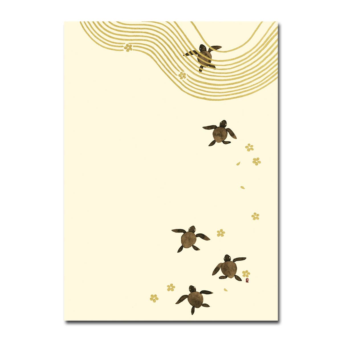 Baby Sea Turtles Blank Card