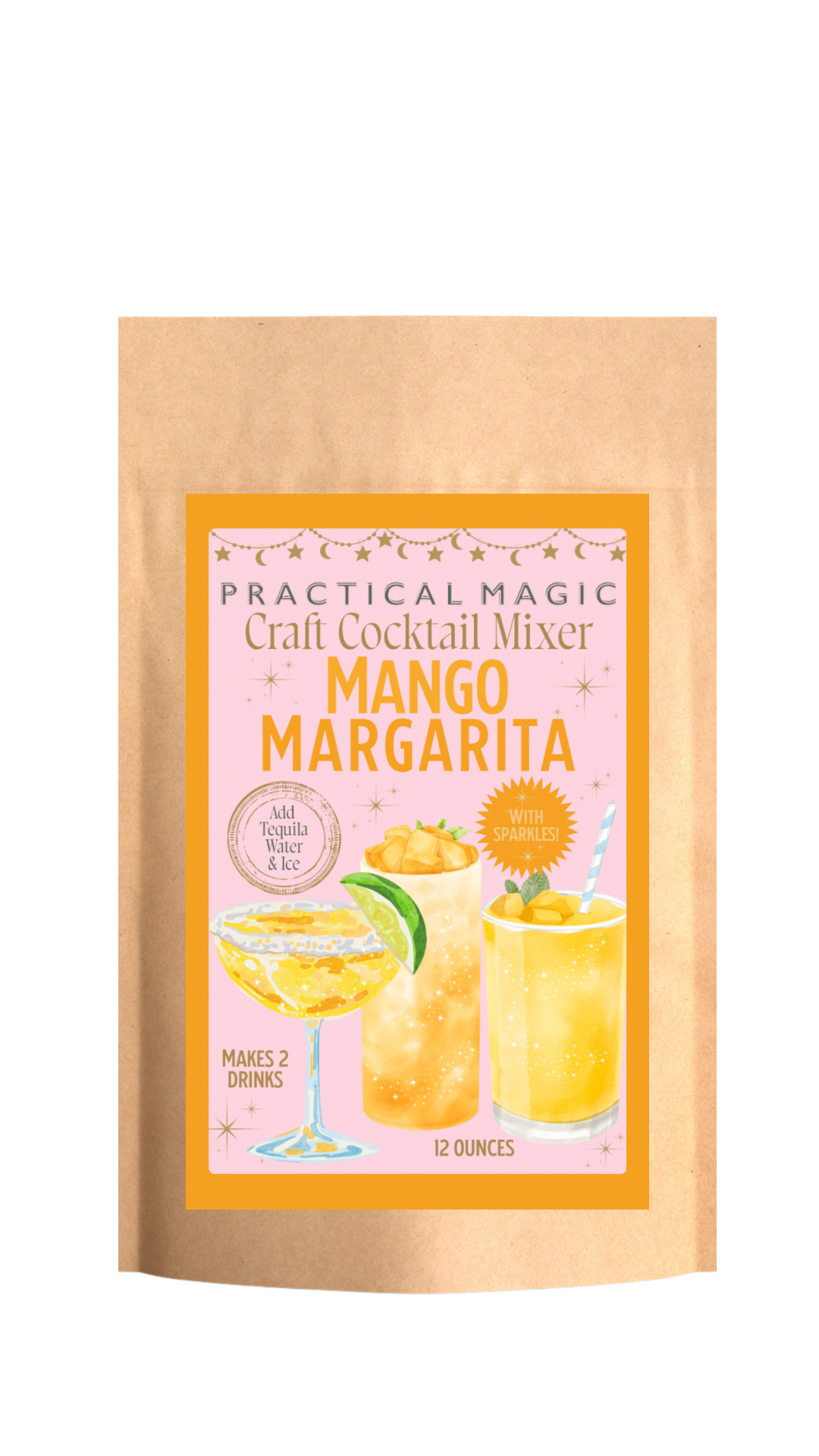 Craft Cocktail Mix Variety Pack 4 Mixer Flavors + Sparkles!