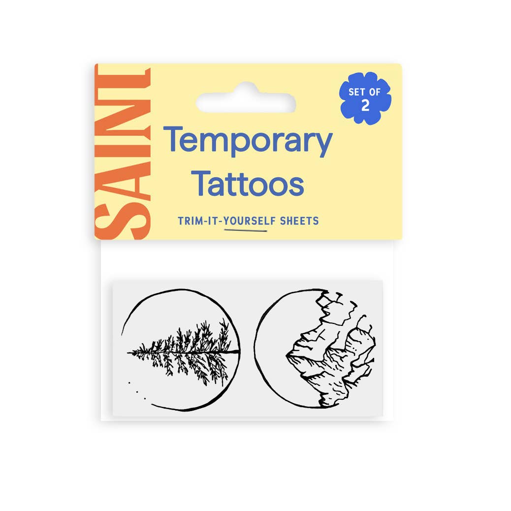 Mountains & Trees Temporary Tattoos
