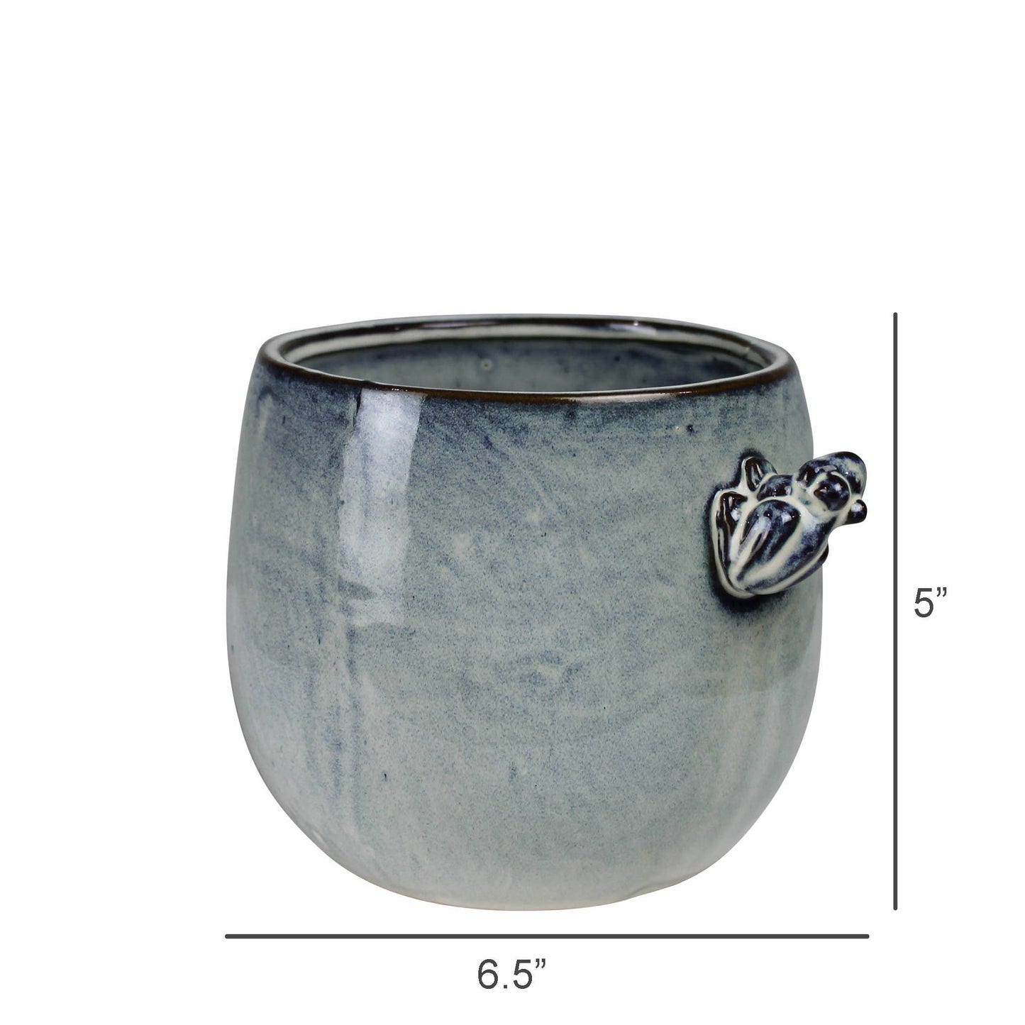 Frog Cachepot, Ceramic - 4”