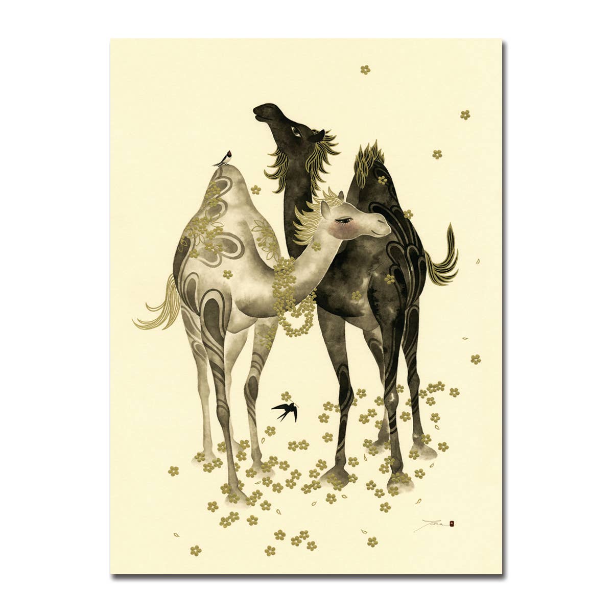 Soul Mate Camels Foil Blank Card