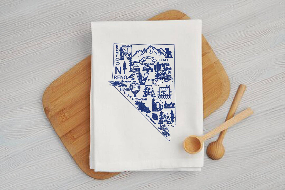 Nevada Map Kitchen Towel