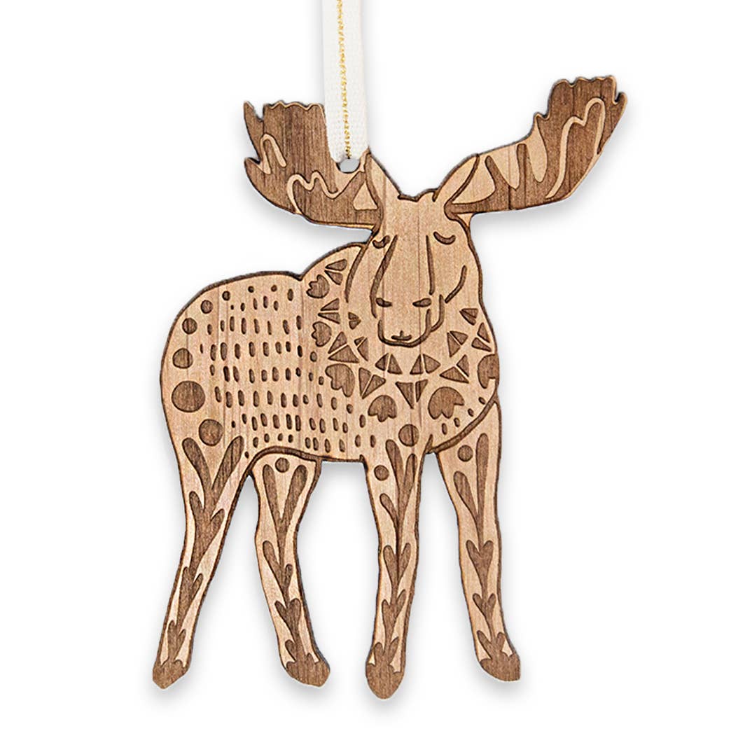Moose Wood Ornament