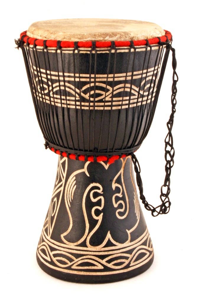 Small Ghanaian Djembe Hand Drums: GH1B Medium Drum