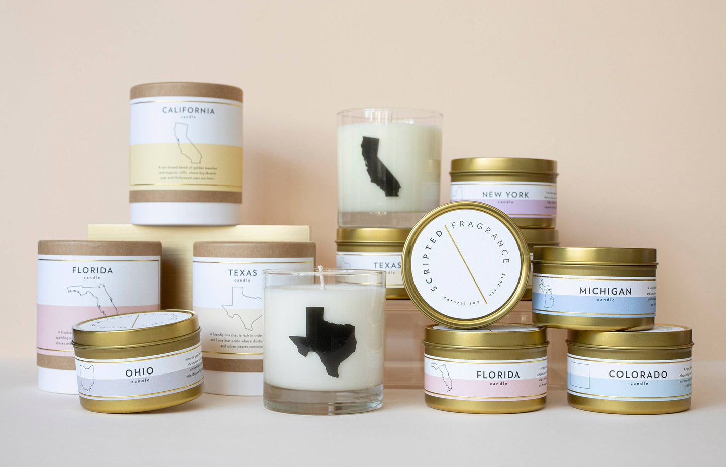 Nevada State Soy Candle: Reusable Rocks Glass