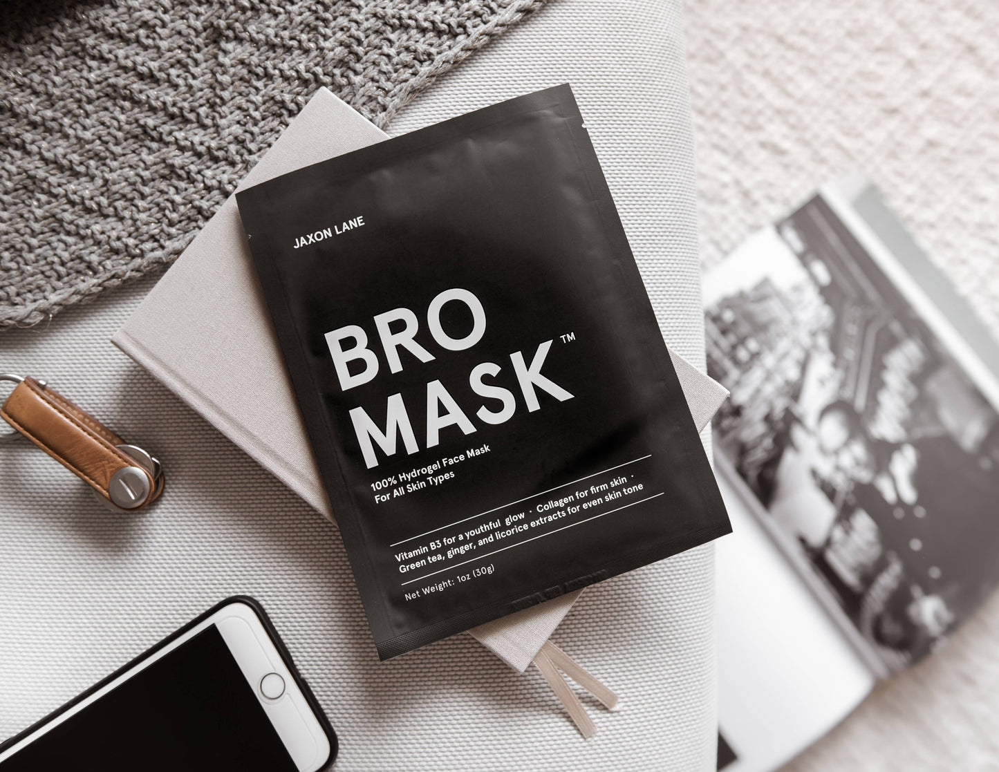 BRO MASK Hydrogel Face Mask Sheet Mask for Men (Single)