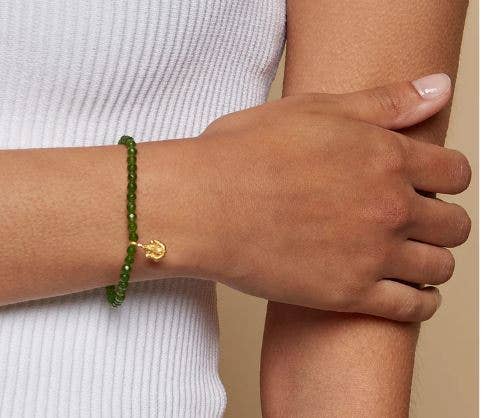4mm Taiwan Jade Ganesha Stretch Bracelet