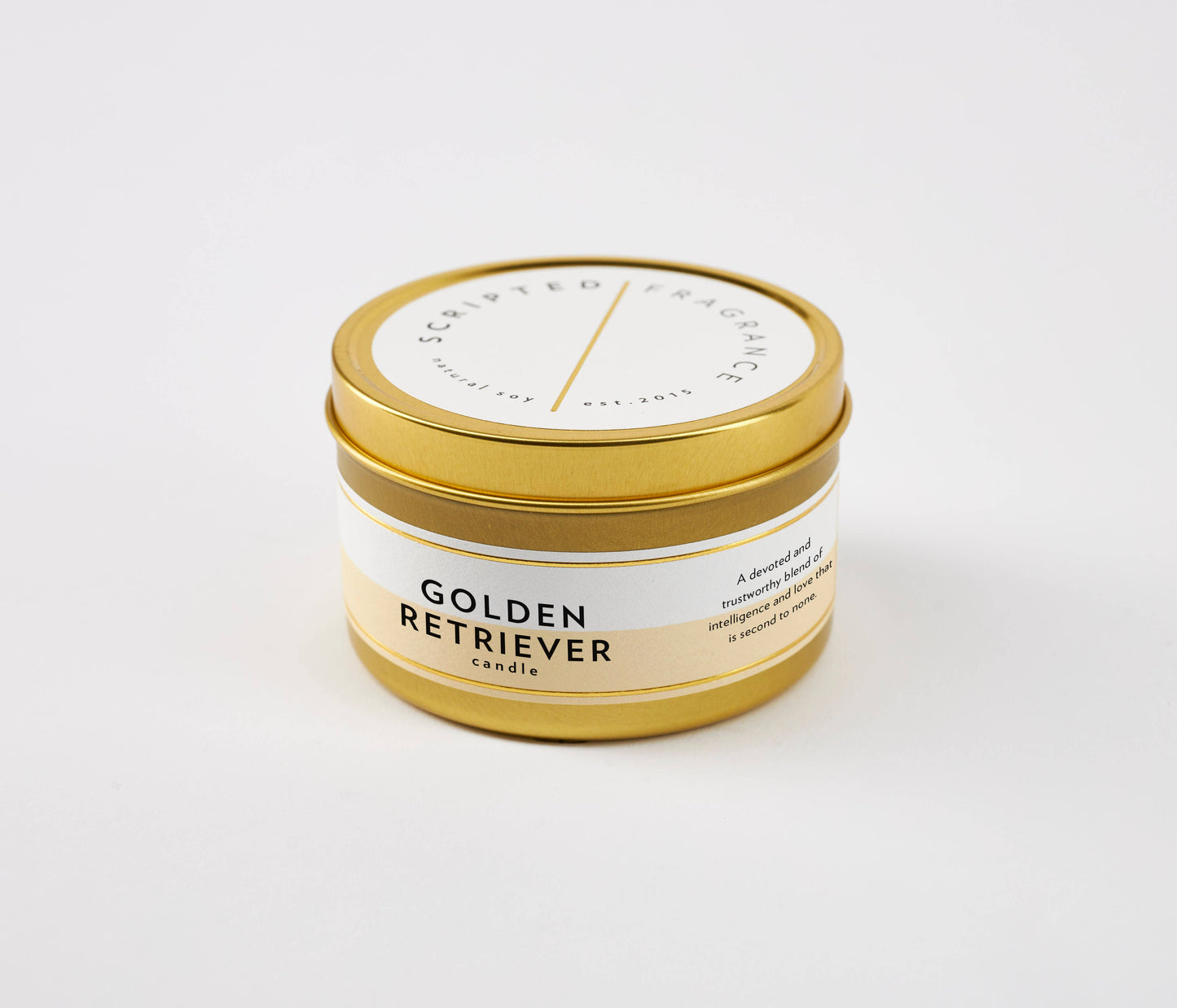 Golden Retriever Dog Breed Soy Candle: Reusable Rocks Glass