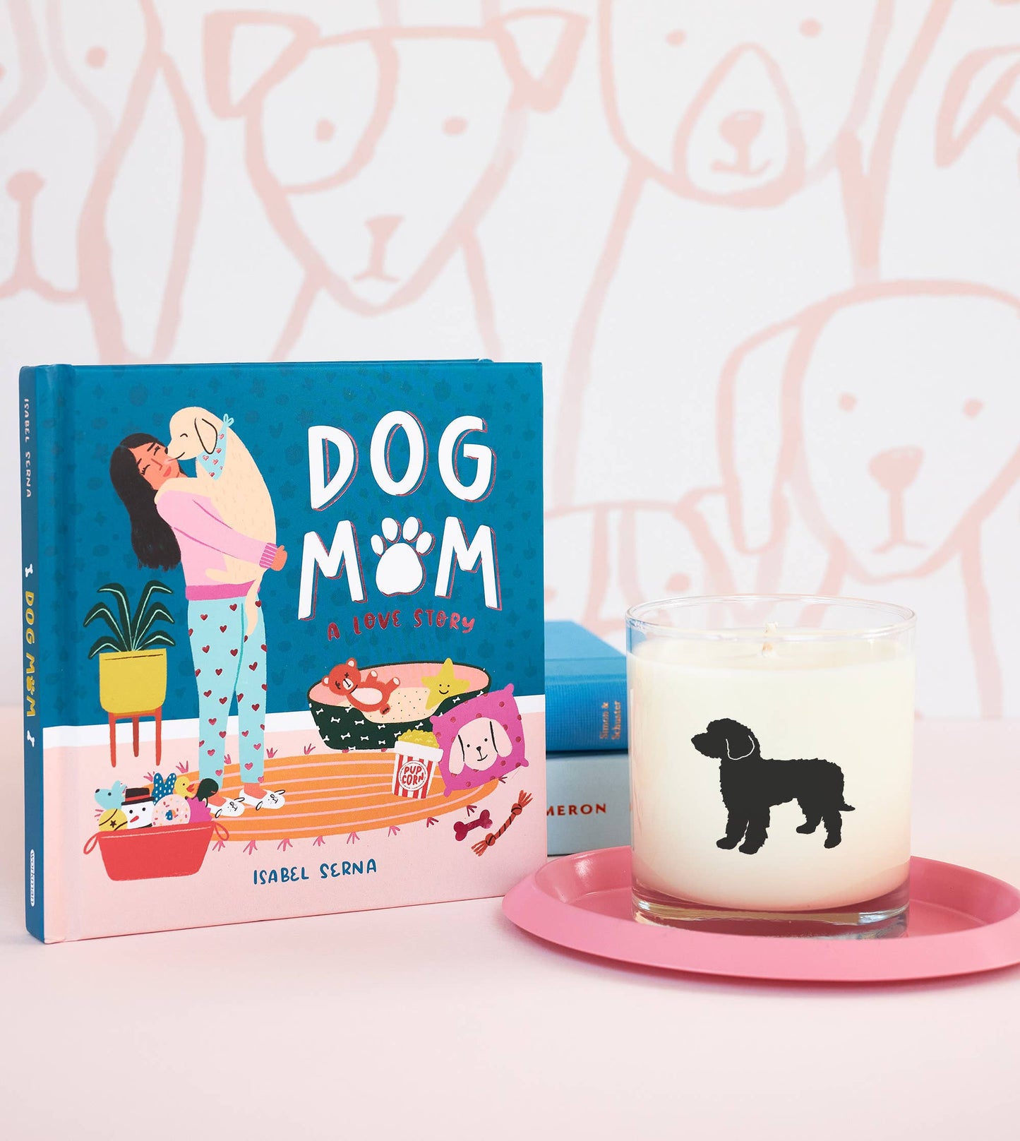 Goldendoodle Dog Breed Soy Candle: Reusable Rocks Glass