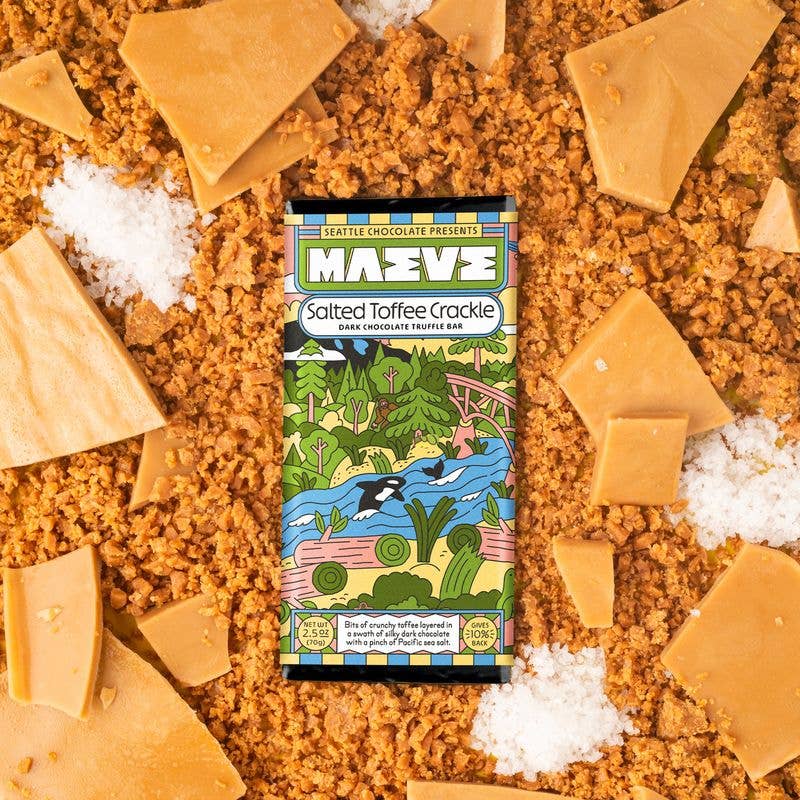 Salted Toffee Crackle Truffle Bar