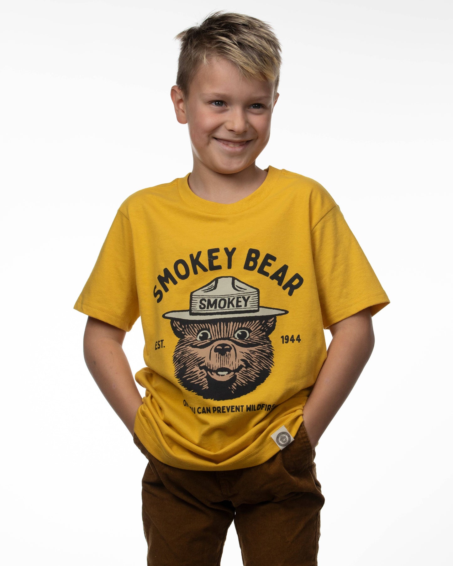Smokey Junior Varsity Youth Tee: Sunshine, M