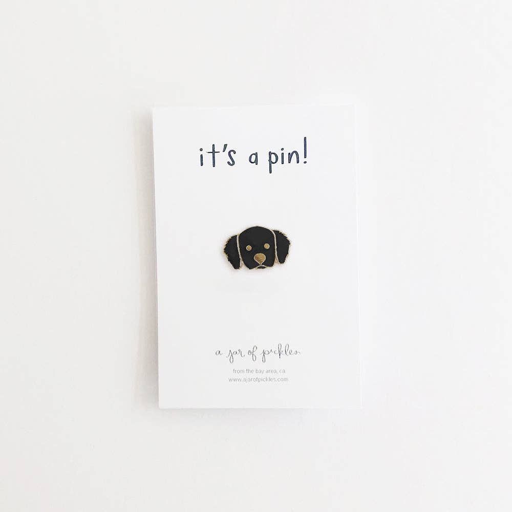 Golden Retriever Dog Pin: Yellow