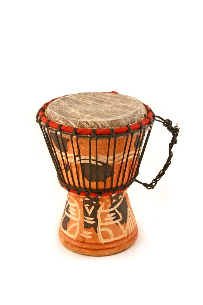 Small Ghanaian Djembe Hand Drums: GH1B Medium Drum
