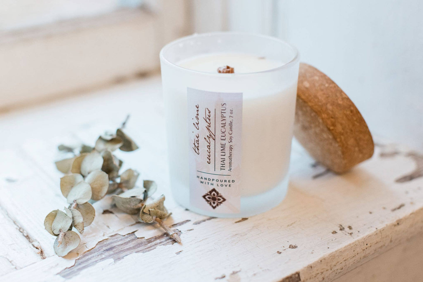 Thai Lime Eucalyptus Aromatherapy Candle, 7 oz.